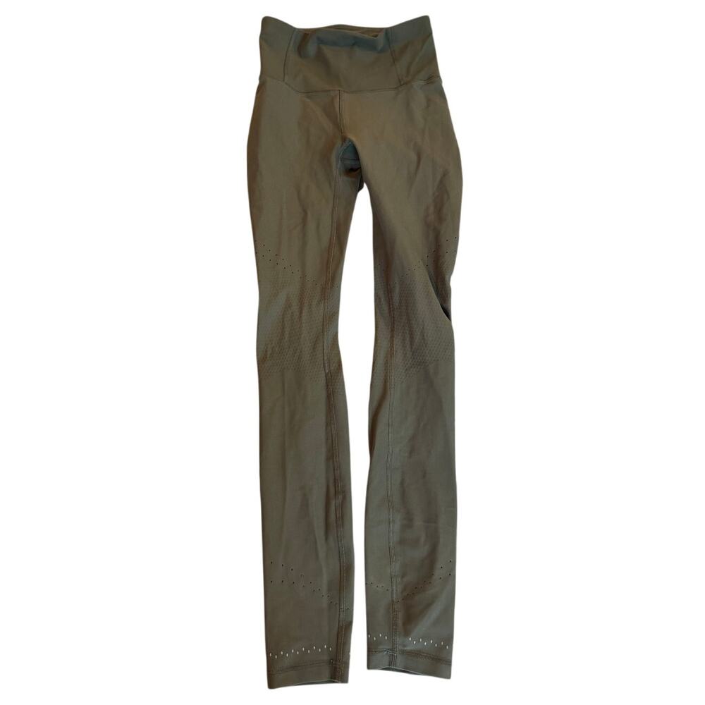 Lululemon Olive Green In Focus Run Tight, SenseKnit Leggings Size 4